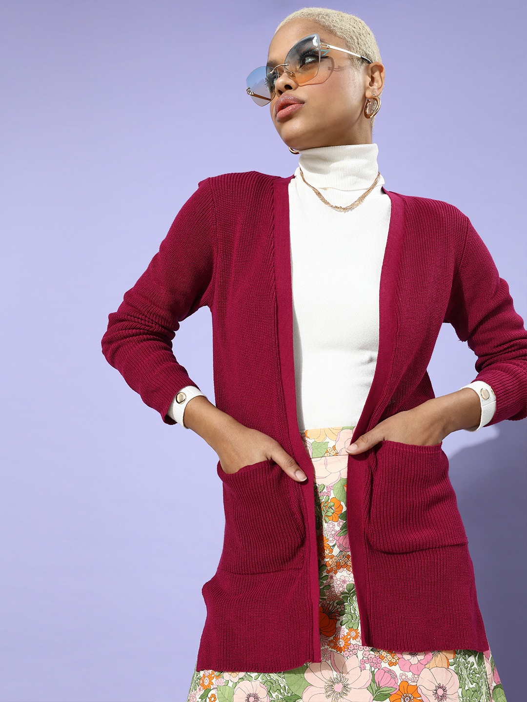 

ether Women Gorgeous Red Solid Knitted Sweater