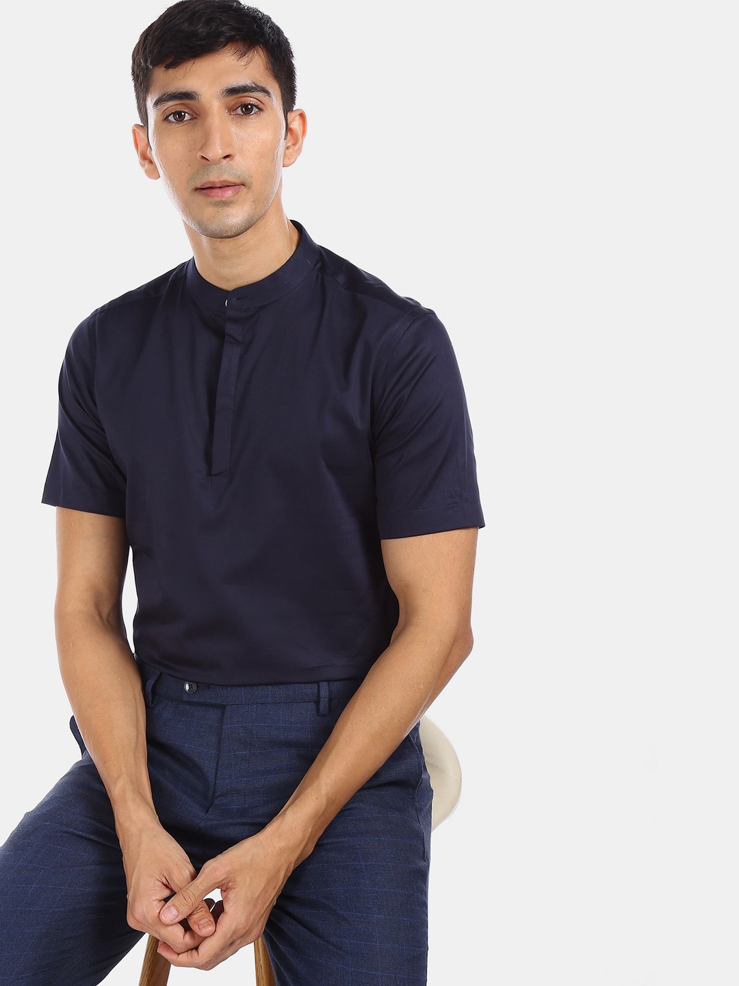 

Arrow New York Men Blue Skinny Fit Casual Shirt