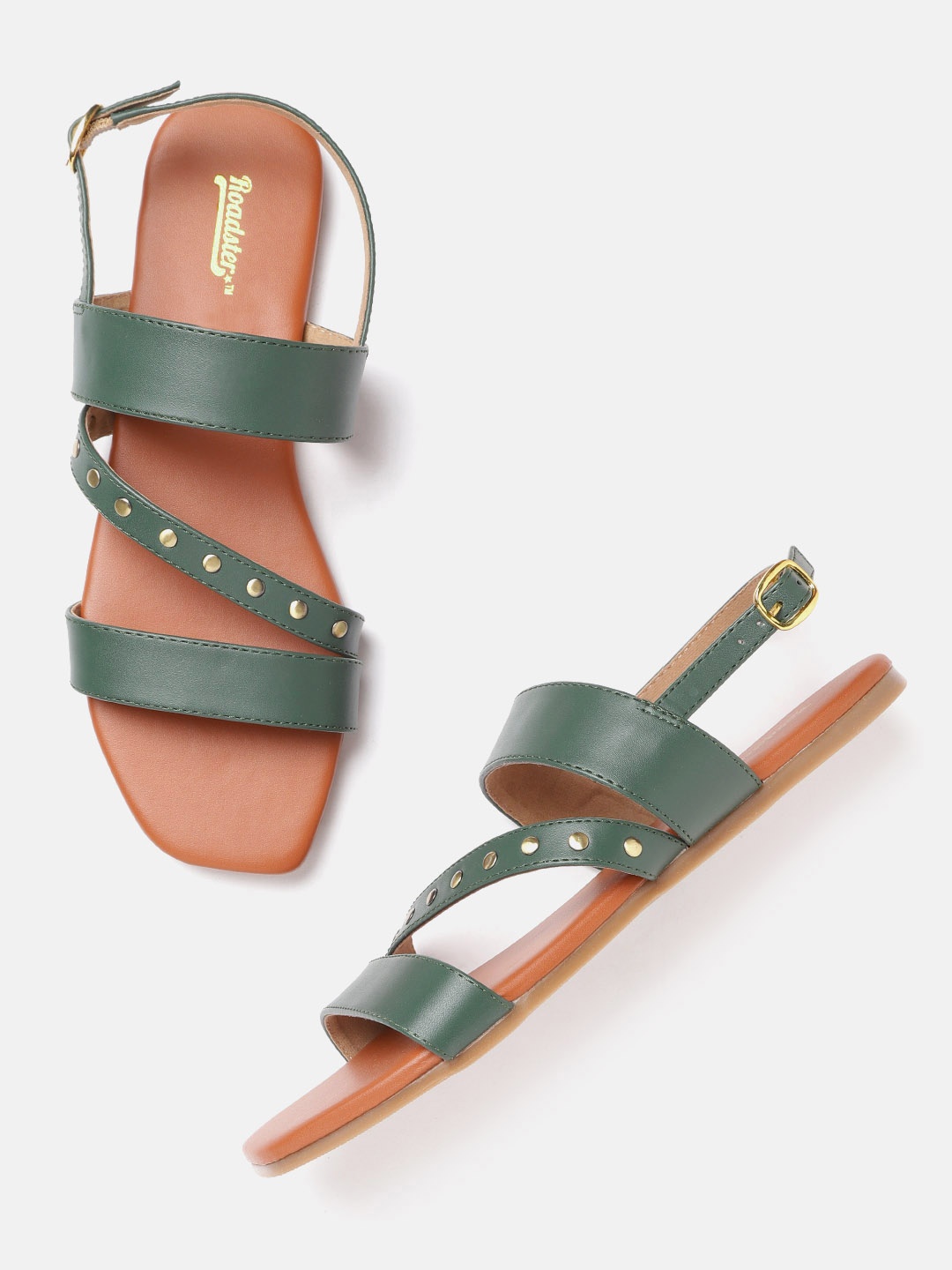 

Roadster Women Green Open Toe Flats