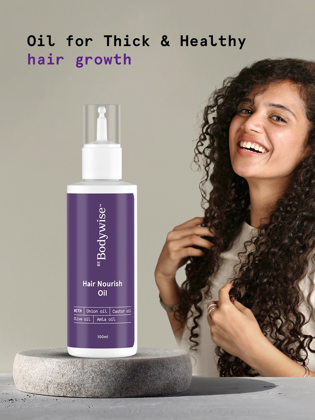 

Be Bodywise Hair Nourish Onion Oil 100ml, Purple