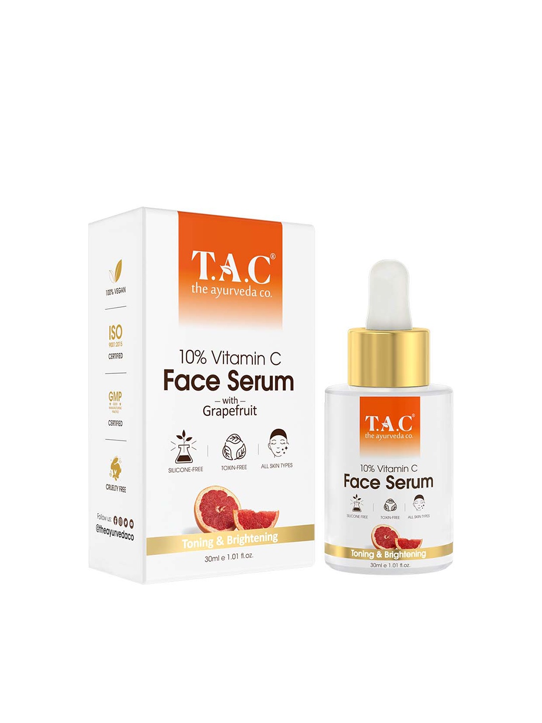 

TAC - The Ayurveda Co.15% Vitamin C Face Serum For Brightening, Pigmentation & Anti Ageing, White