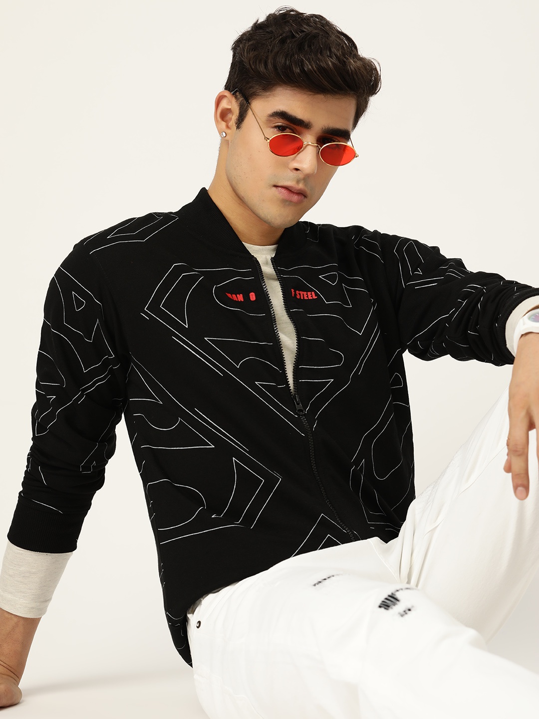 

Kook N Keech Superman Men Black Printed Sweatshirt