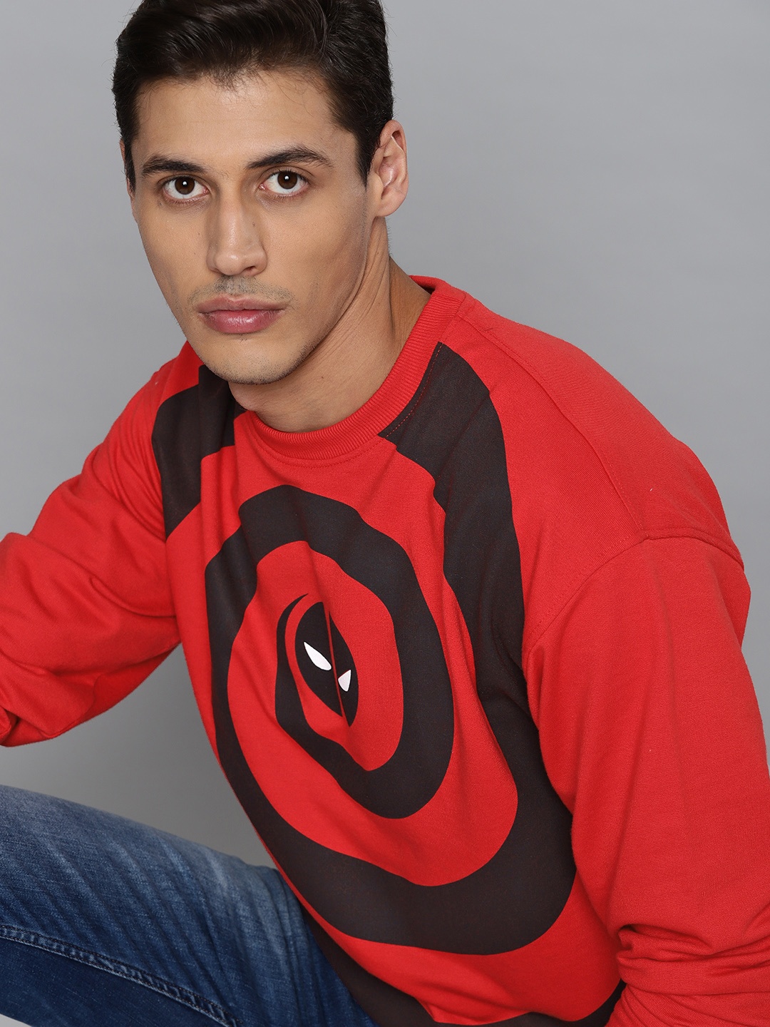 

Kook N Keech Marvel Men Red & Black Deadpool Print Sweatshirt