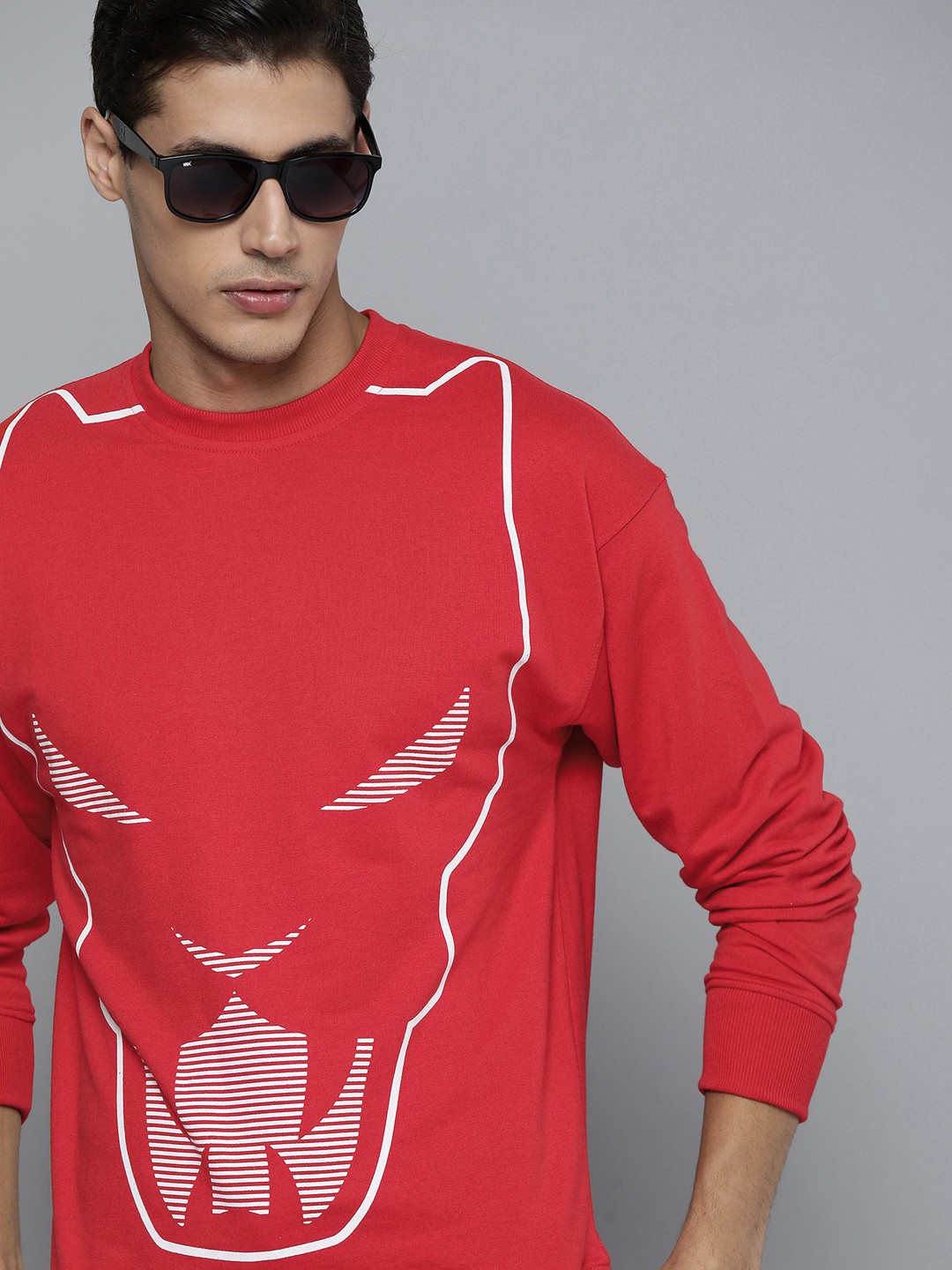 

Kook N Keech Marvel Men Red & White Black Panther Print Sweatshirt