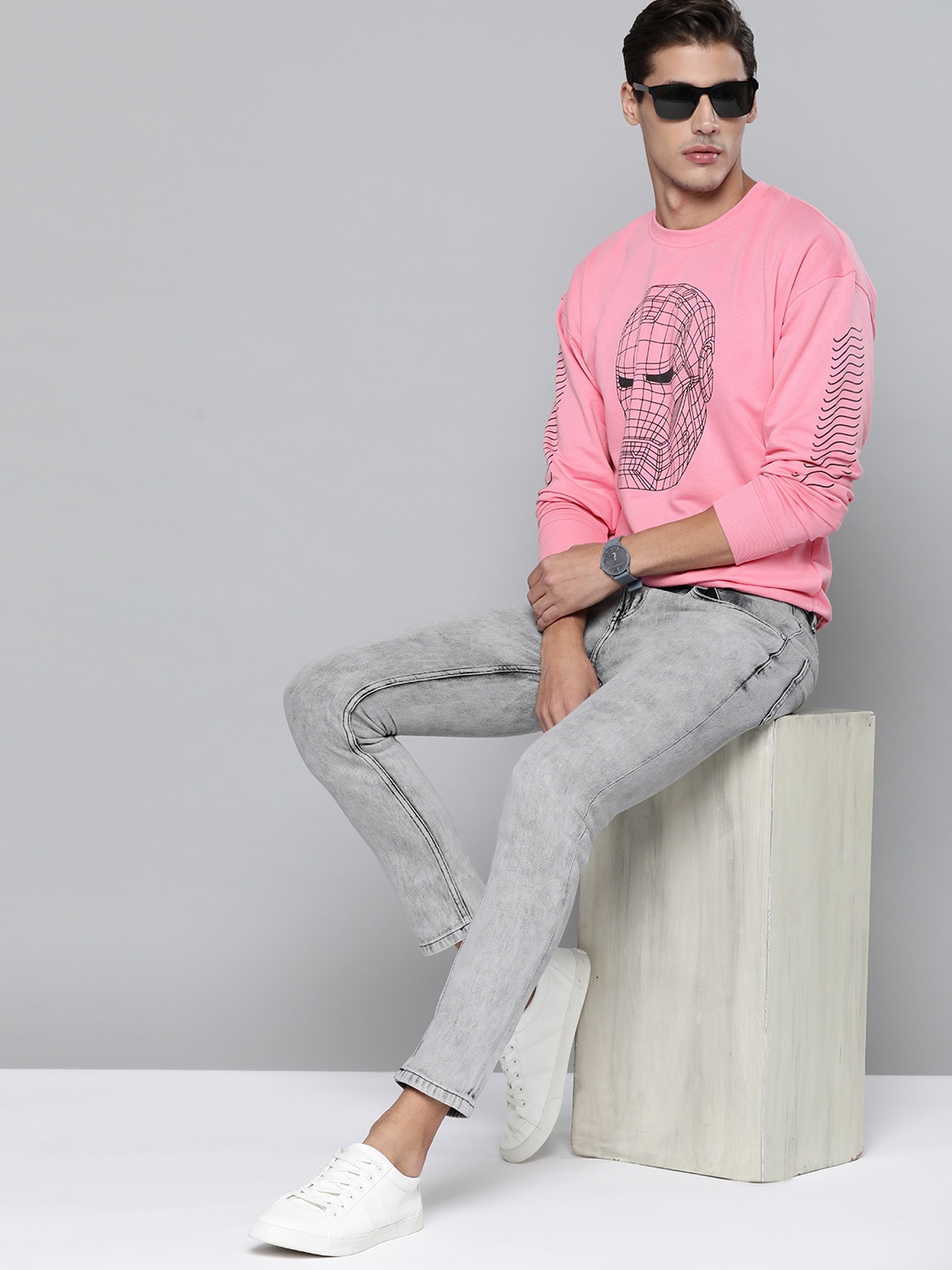 

Kook N Keech Marvel Men Pink Printed Sweatshirt