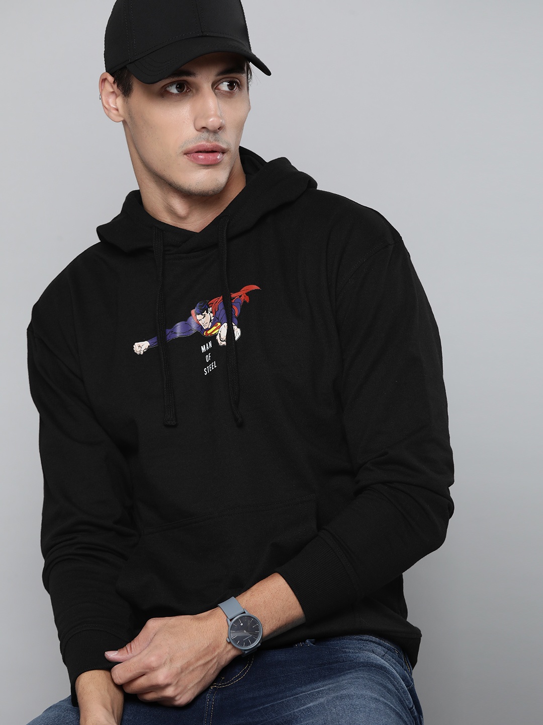 

Kook N Keech Superman Men Black Sweatshirt