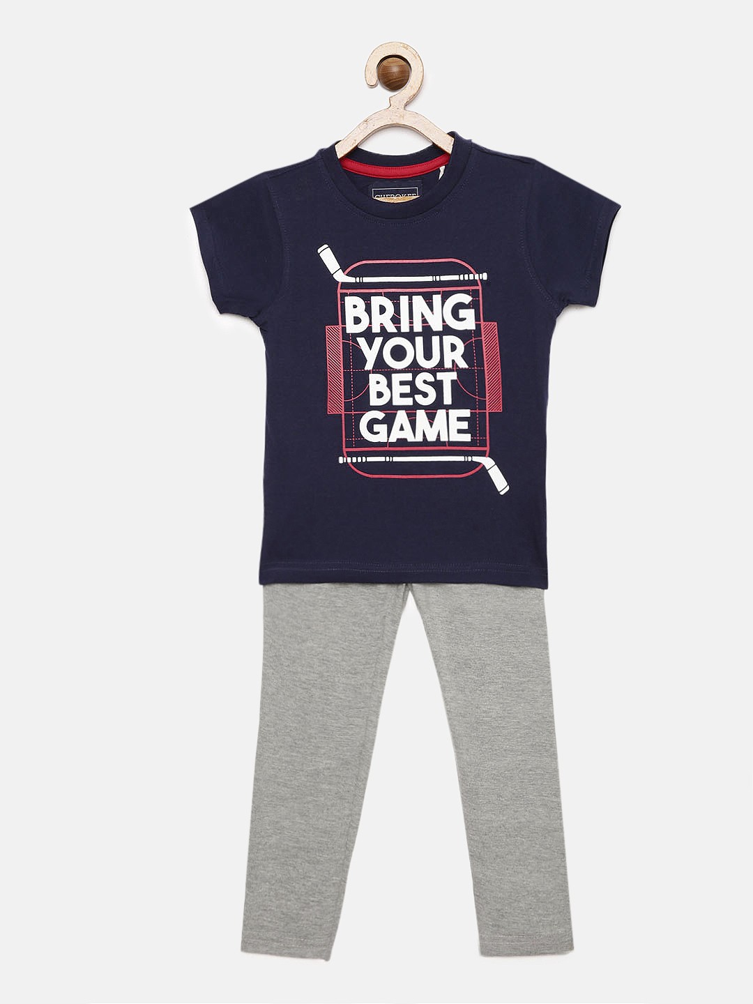 

Cherokee Boys Blue & Grey Printed T-shirt with Pyjamas