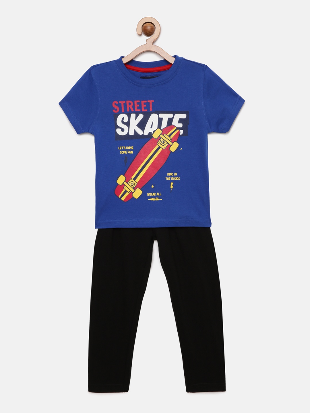 

Cherokee Boys Blue & Black Printed T-shirt with Pyjamas