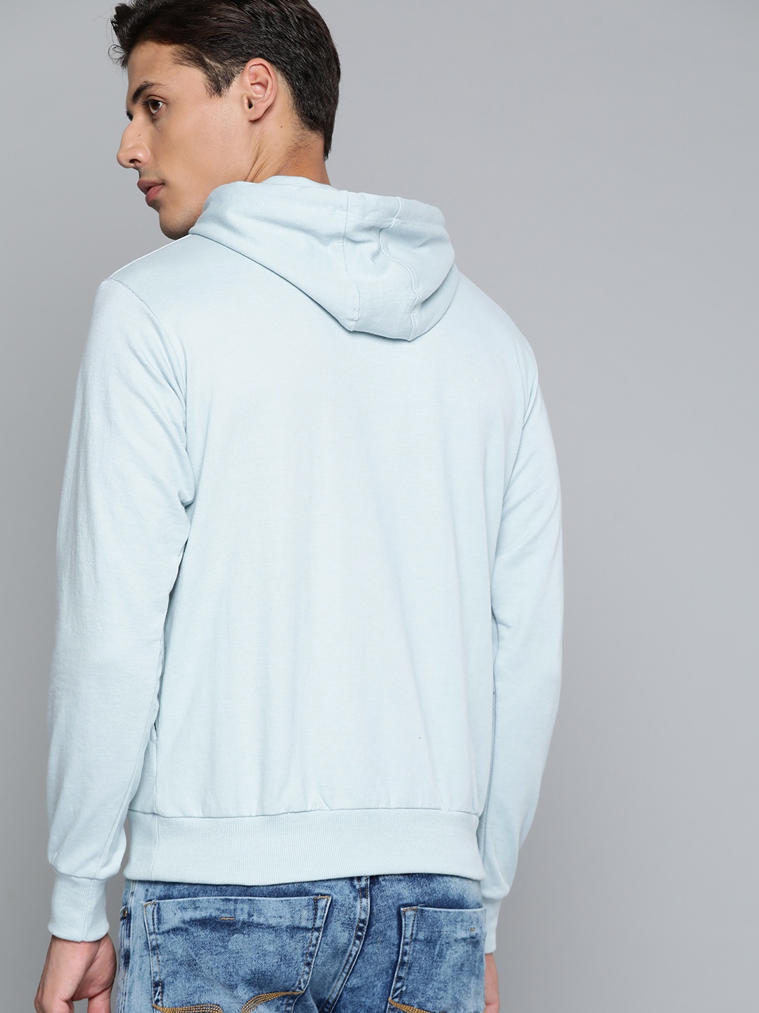

Kook N Keech Marvel Men Blue Printed Hooded Sweatshirt