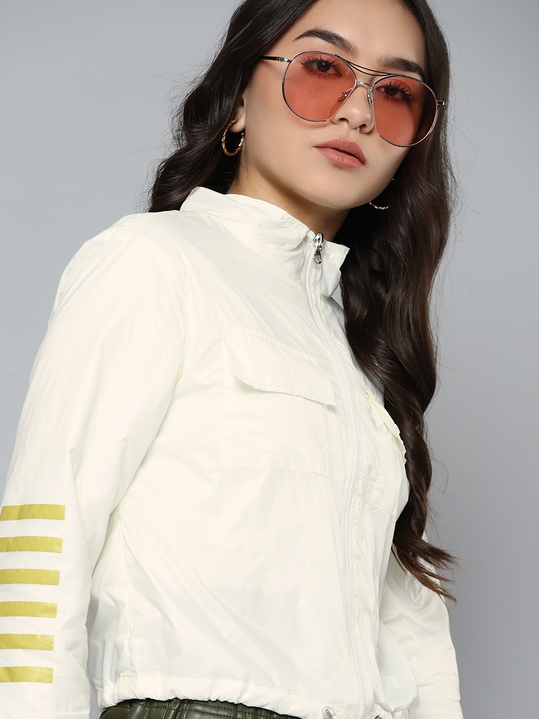 

Kook N Keech Women Off White Solid Tailored Jacket