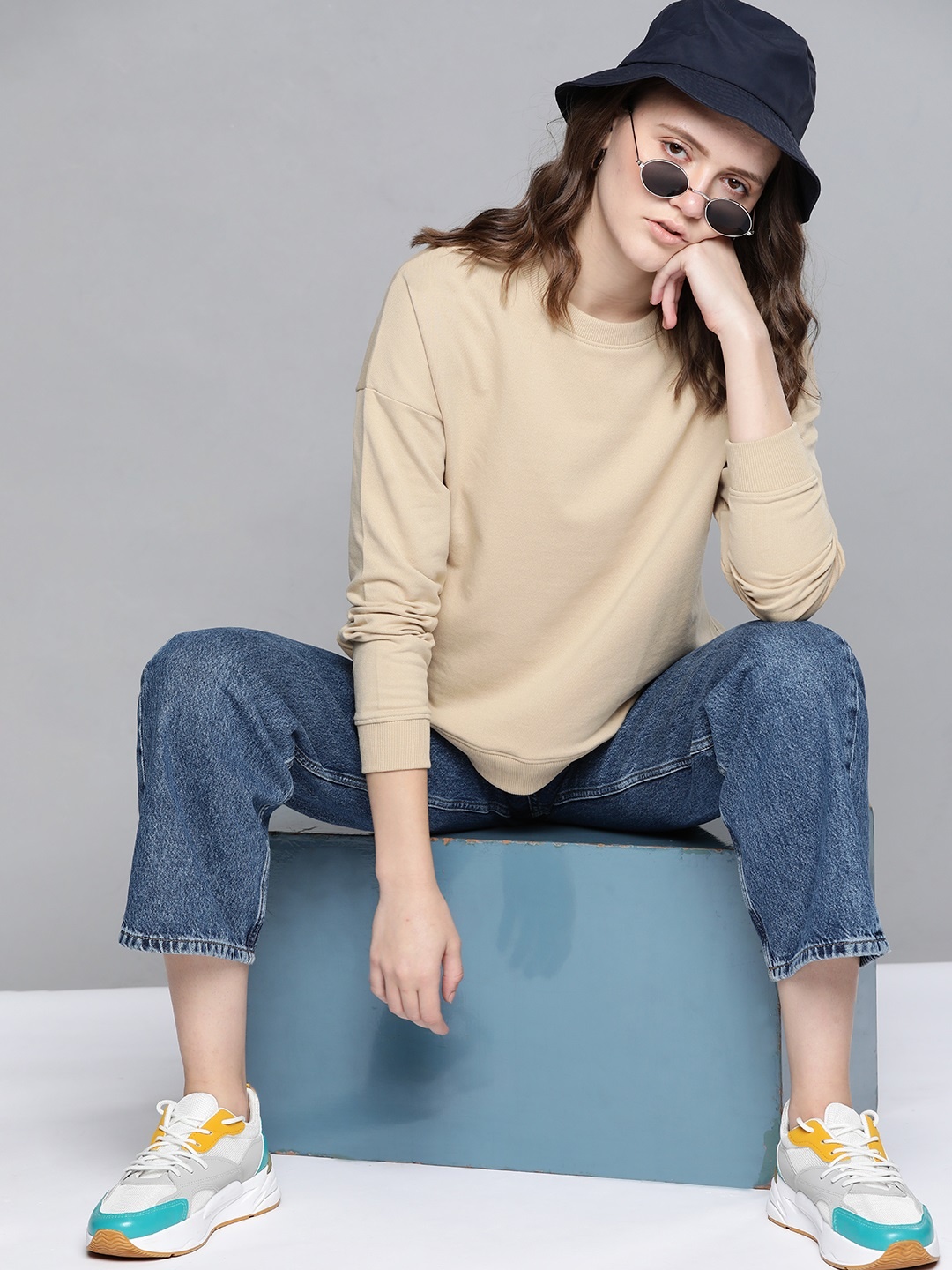 

Kook N Keech Women Beige Solid Sweatshirt