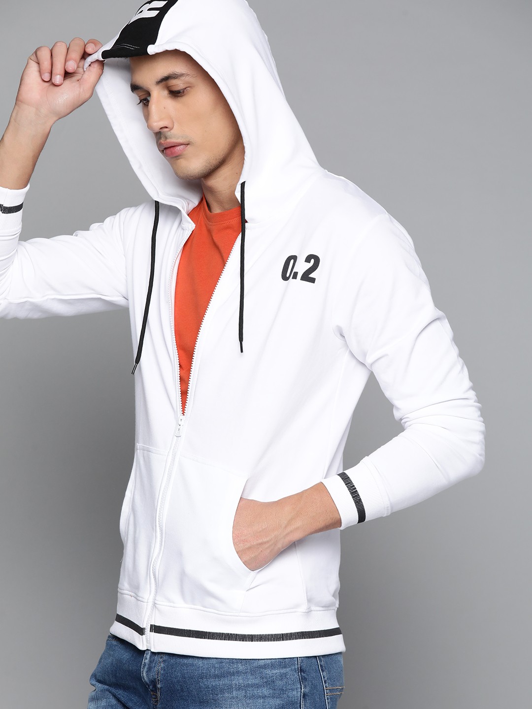 

Kook N Keech Men White & Black Printed Hooded Sweatshirt