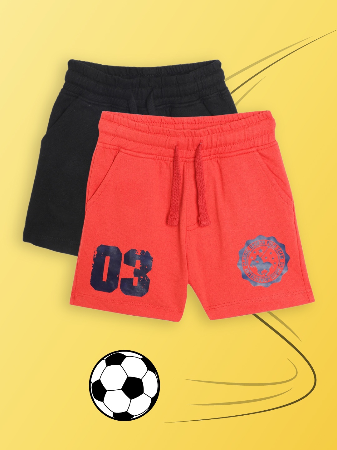 

Cherokee Boys Pack of 2 Assorted Pure Cotton Shorts with Printed Detail
