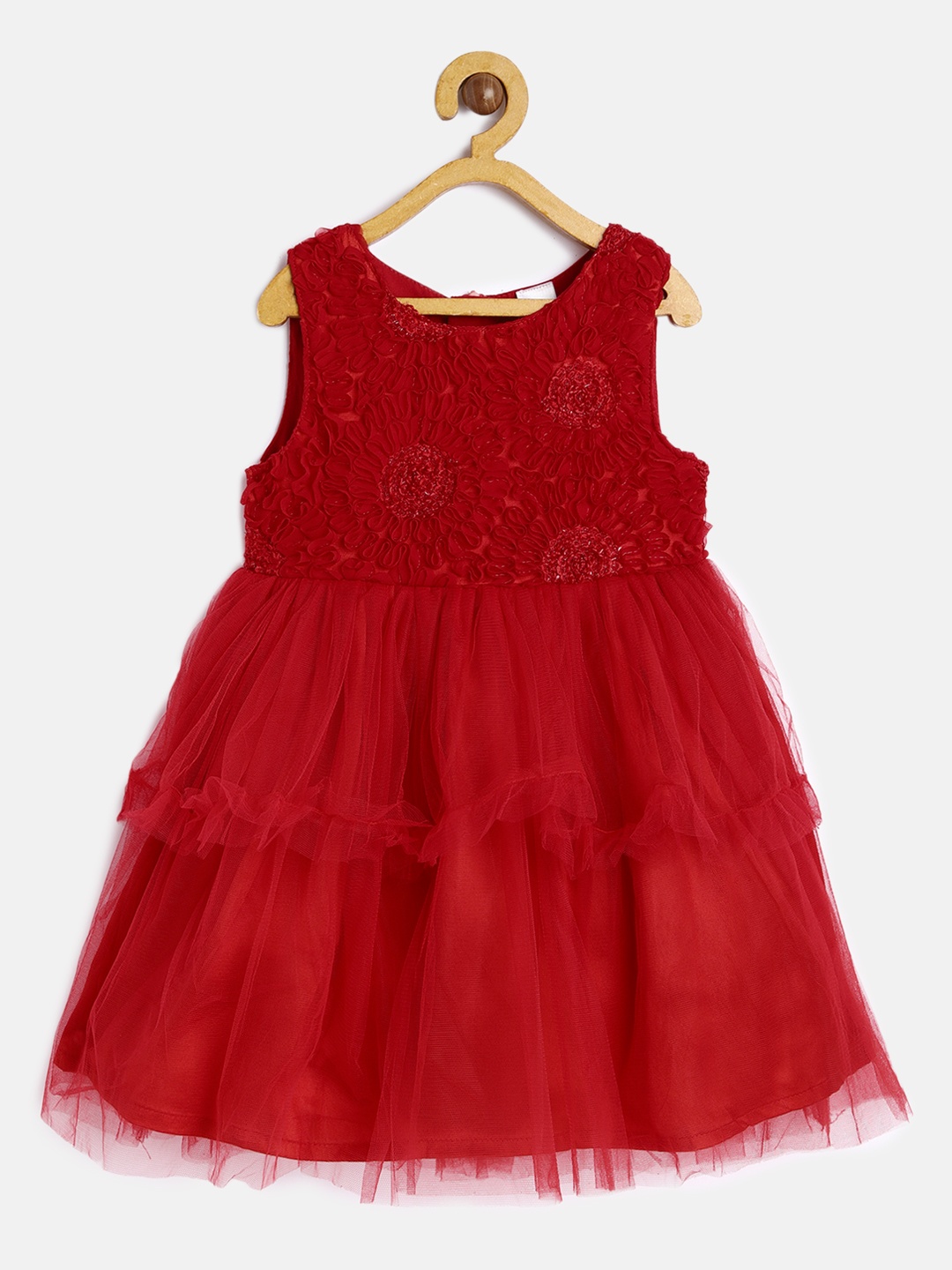 

Cherokee Girls Red Fit & Flare Satin Dress