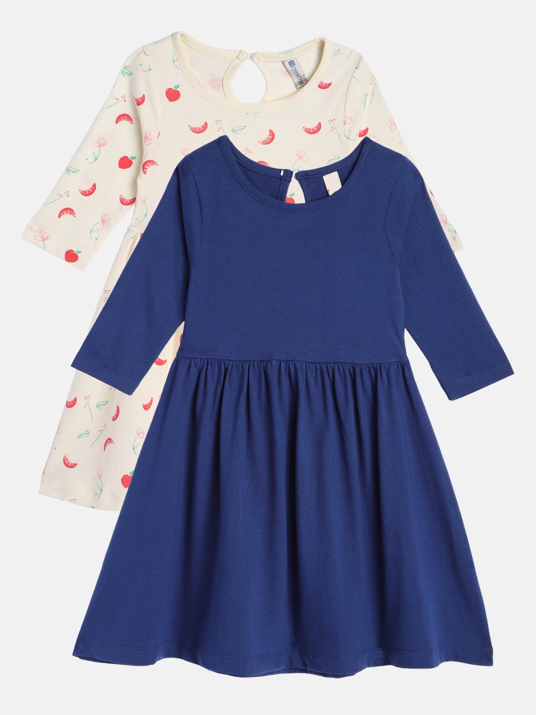 

Cherokee Girls Assorted Set of 2 Assorted Pure Cotton Fit and Flare Dress