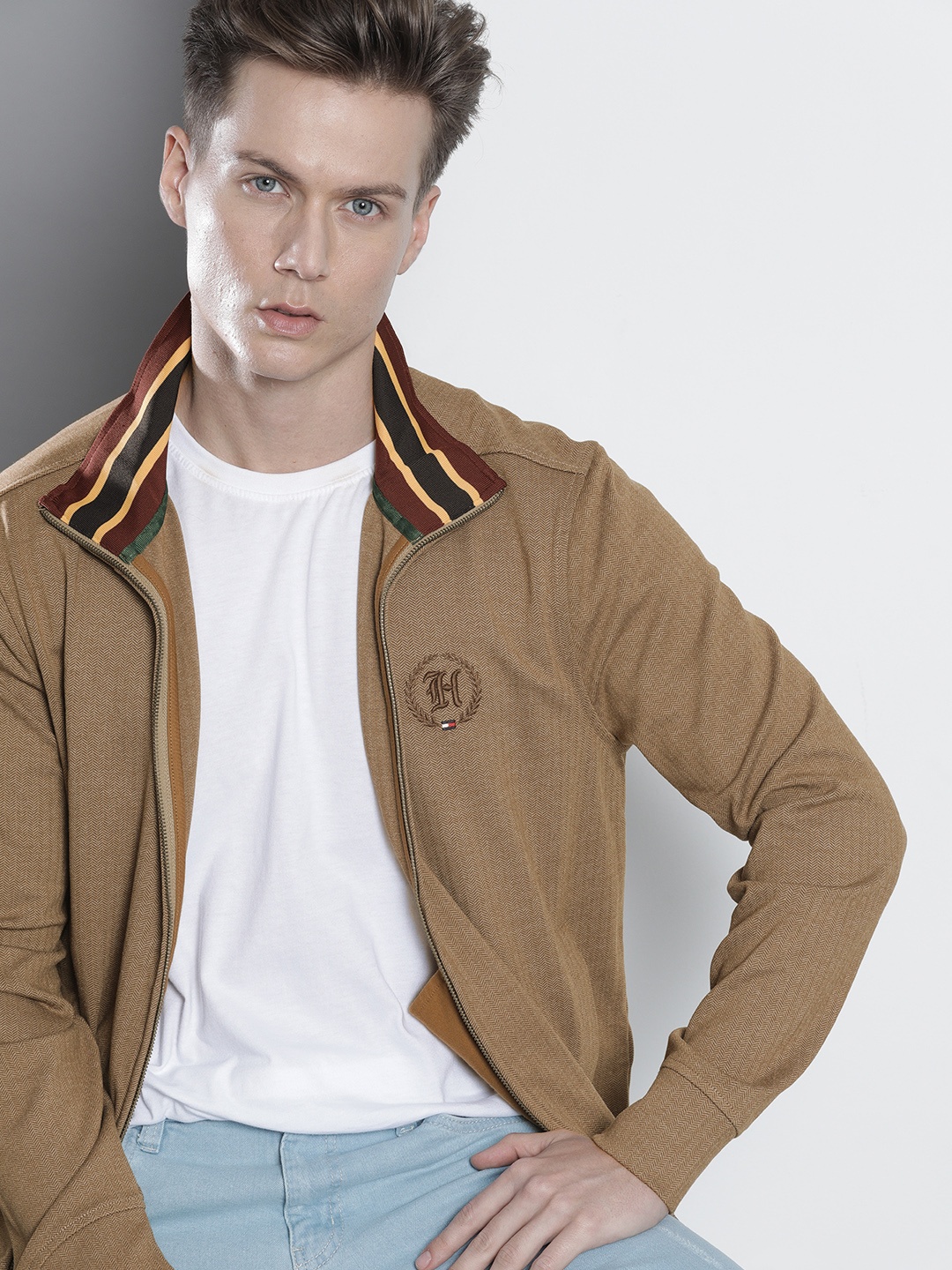 

Tommy Hilfiger Men Khaki Bomber Jacket
