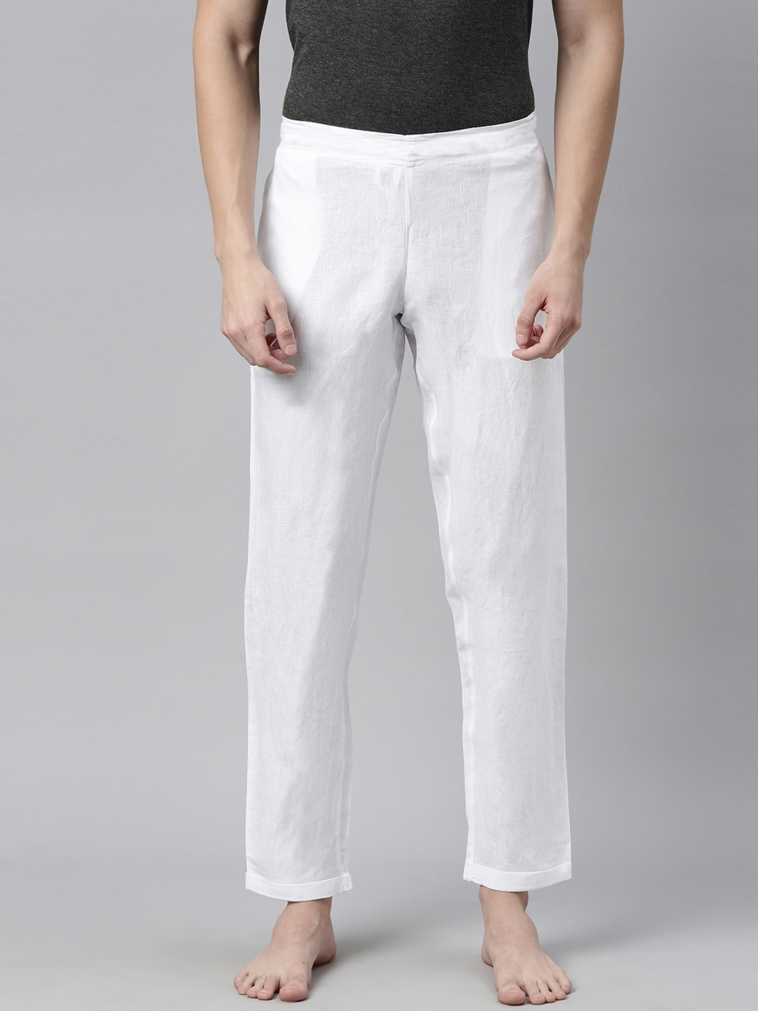 

Ecentric Men Solid Sustainable Hemp Lounge pants, White