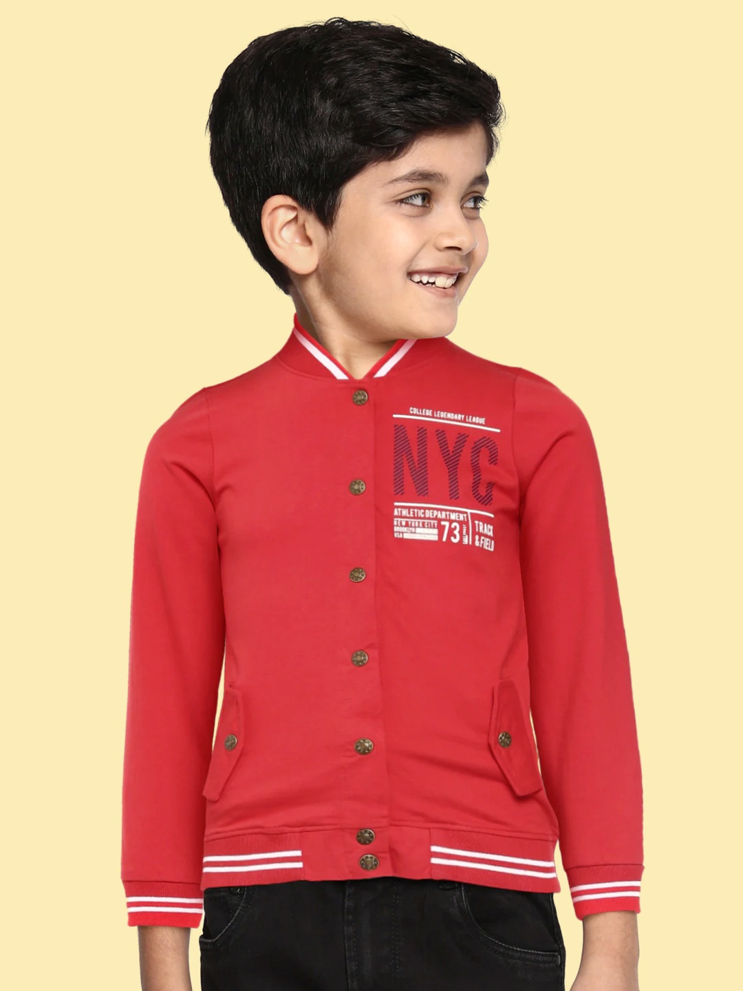 

Cherokee Boys Red Pure Cotton Sweatshirt