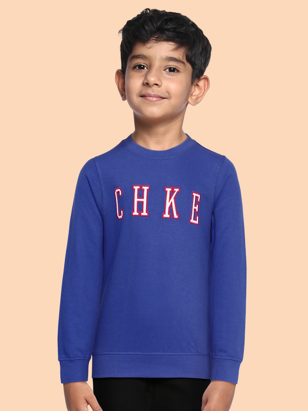 

Cherokee Boys Navy Blue Solid Pure Cotton Sweatshirt