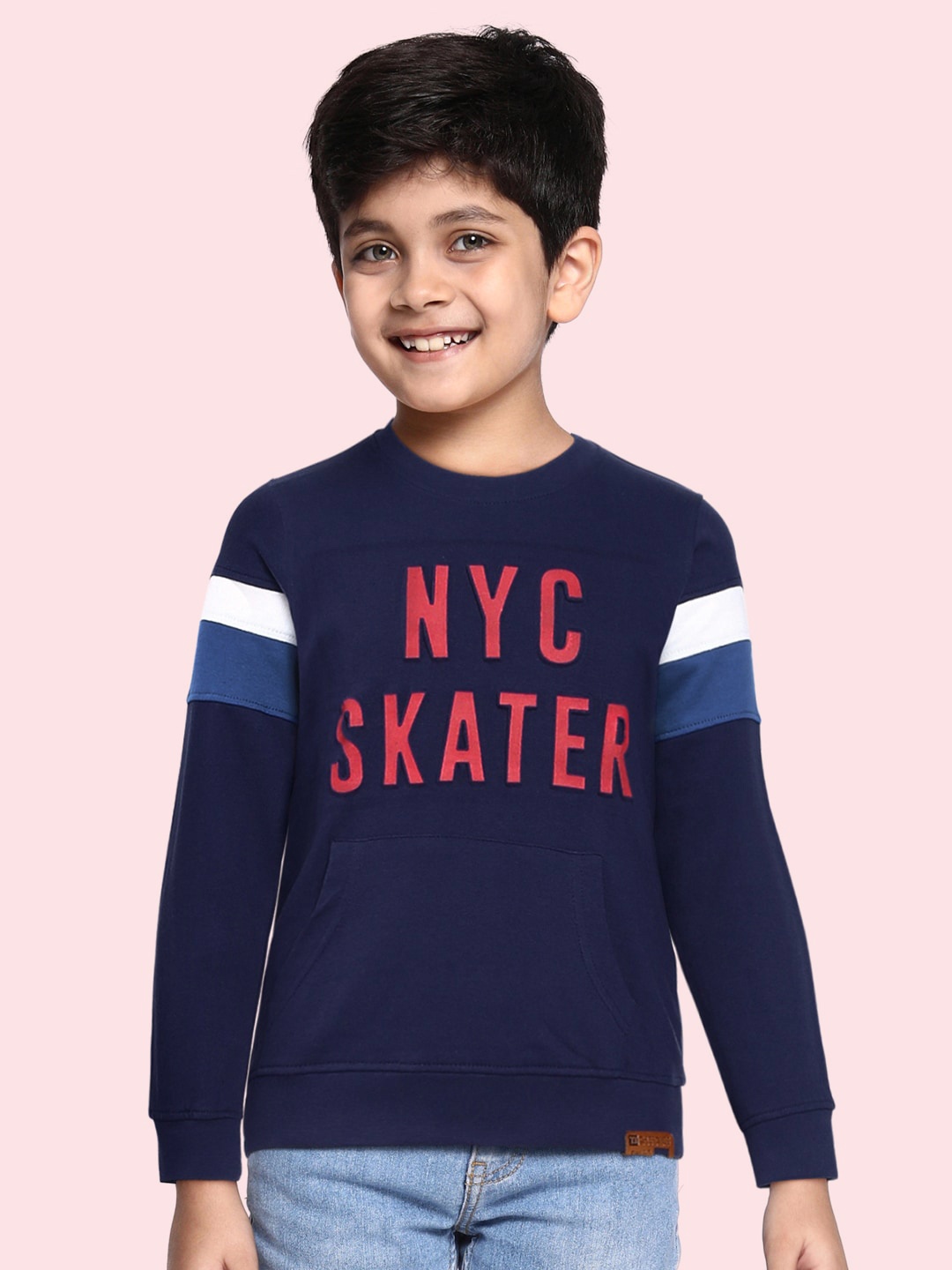 

Cherokee Boys Navy Blue Printed Sweatshirt
