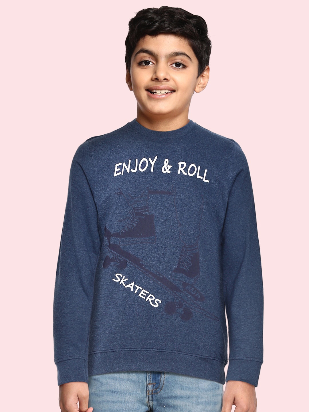 

Cherokee Boys Blue Printed Sweatshirt