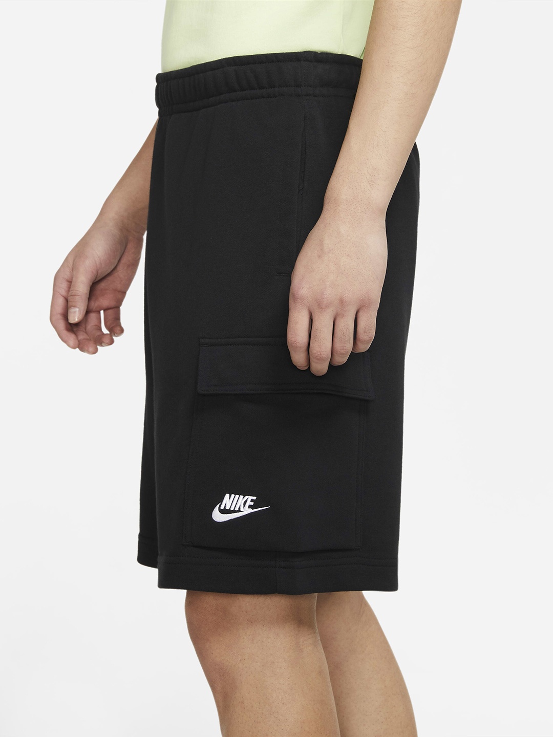 

Nike Men Black Mid-Rise Solid Club Fit Cargo Shorts