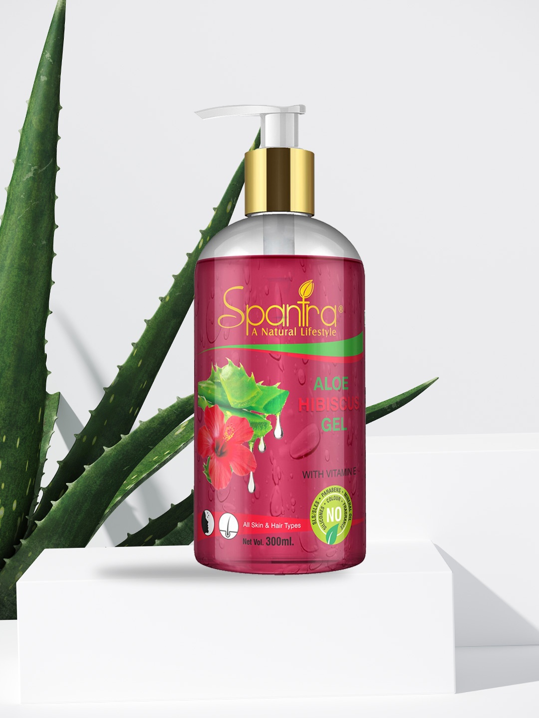 

Spantra Aloe Hibiscus Gel - 300ml, Transparent