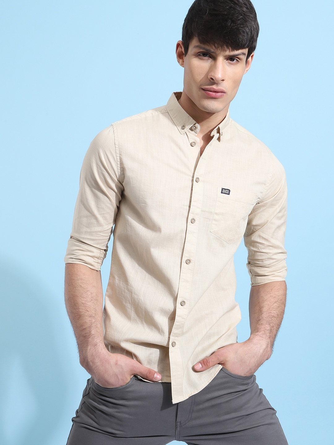 

The Indian Garage Co Men Beige Casual Shirt