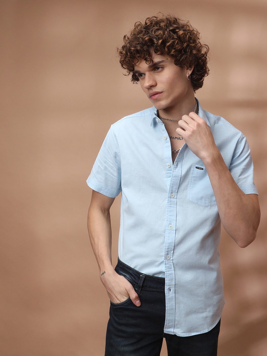 

The Indian Garage Co Men Blue Casual Shirt