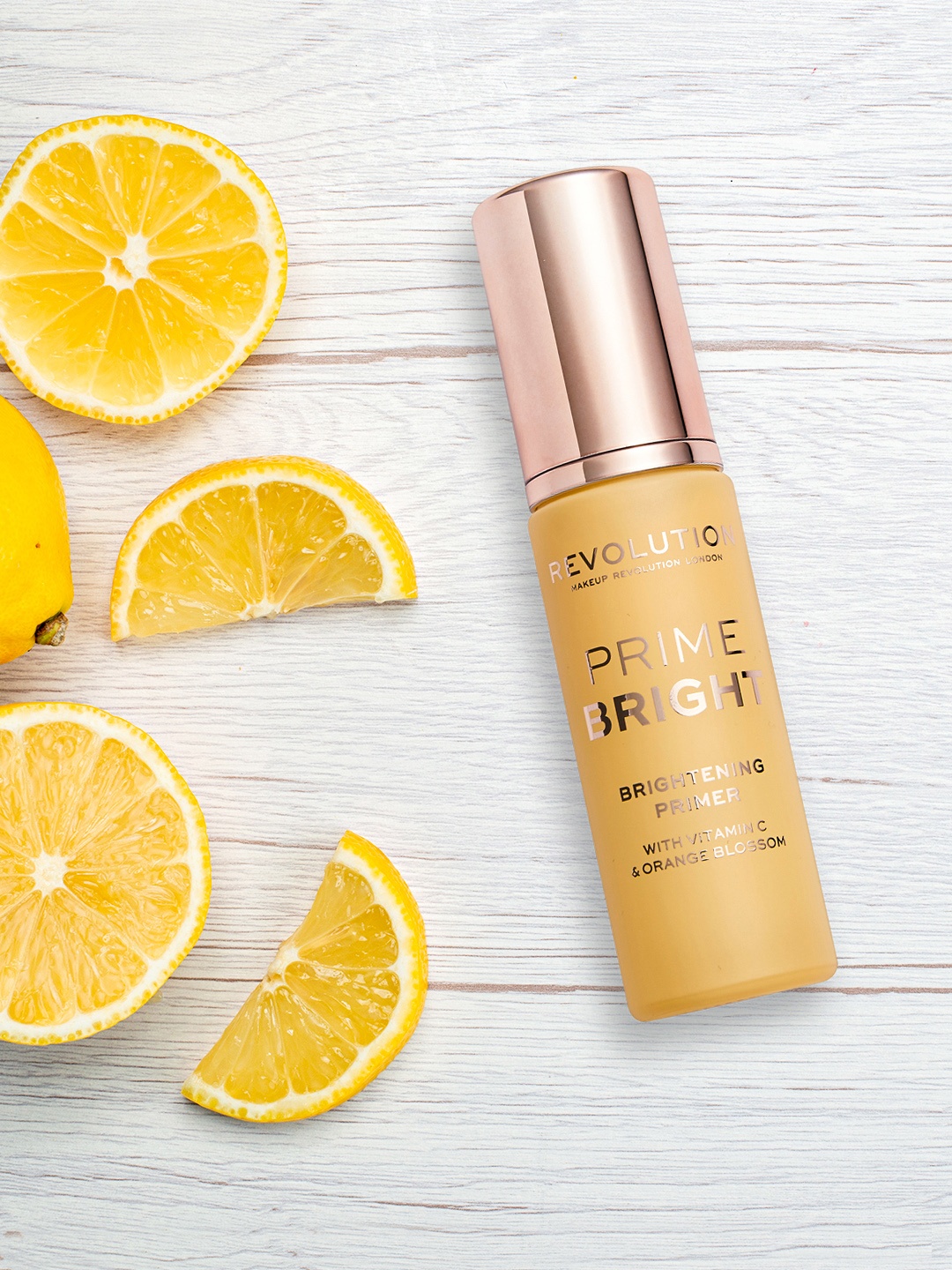 Makeup Revolution London Prime Bright Vitamin C & Orange Blossom Primer, Yellow