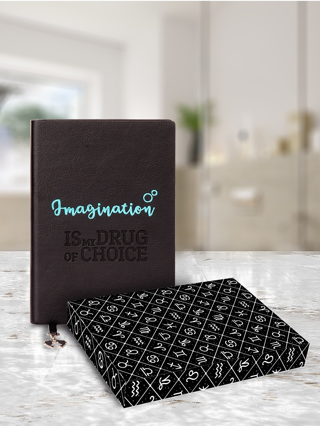 

Doodle Black Pisces Zodiac Birthday Gift Diary