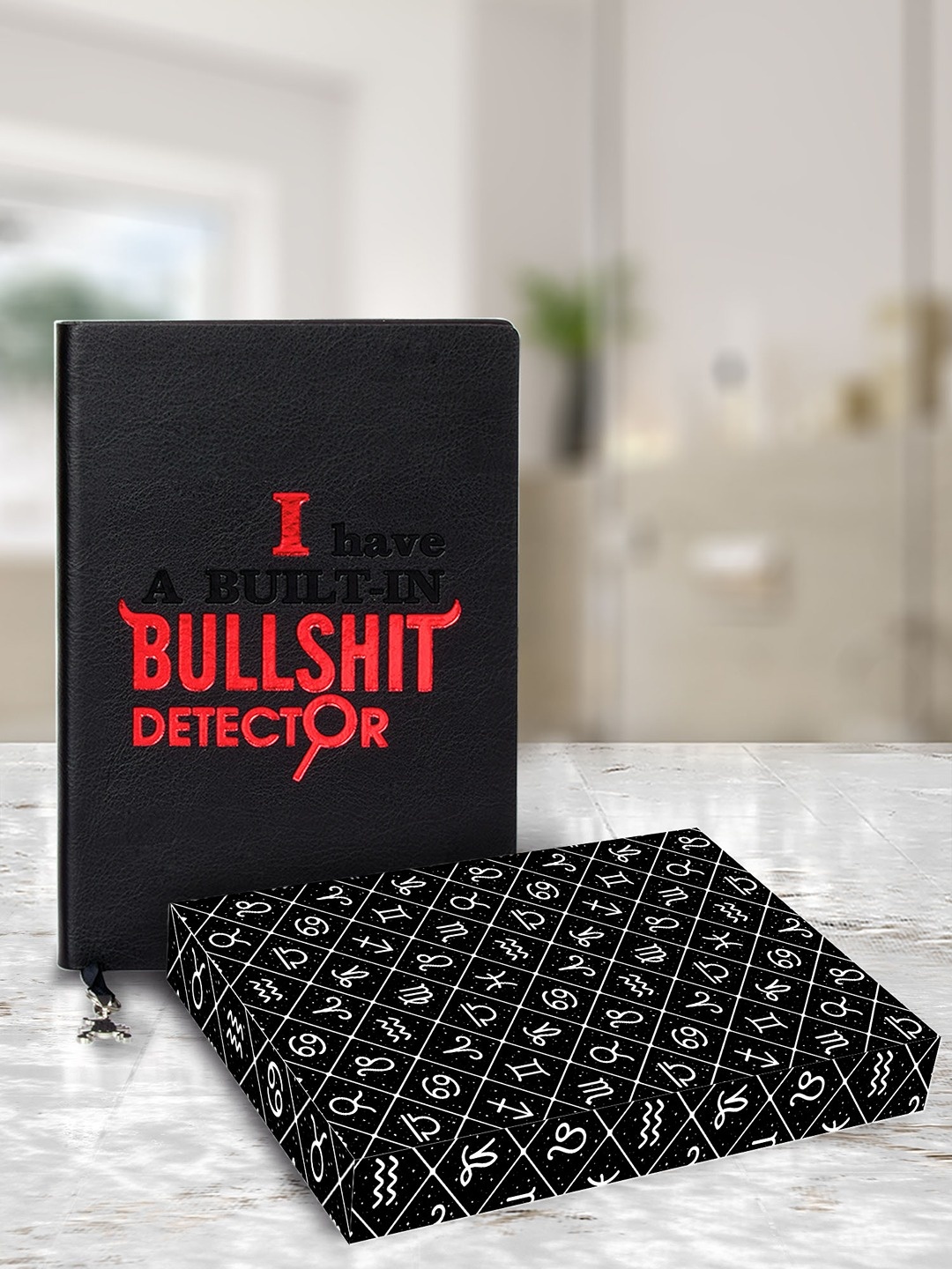 

Doodle Black & Red Printed Scorpio Zodiac Birthday Gift Diary