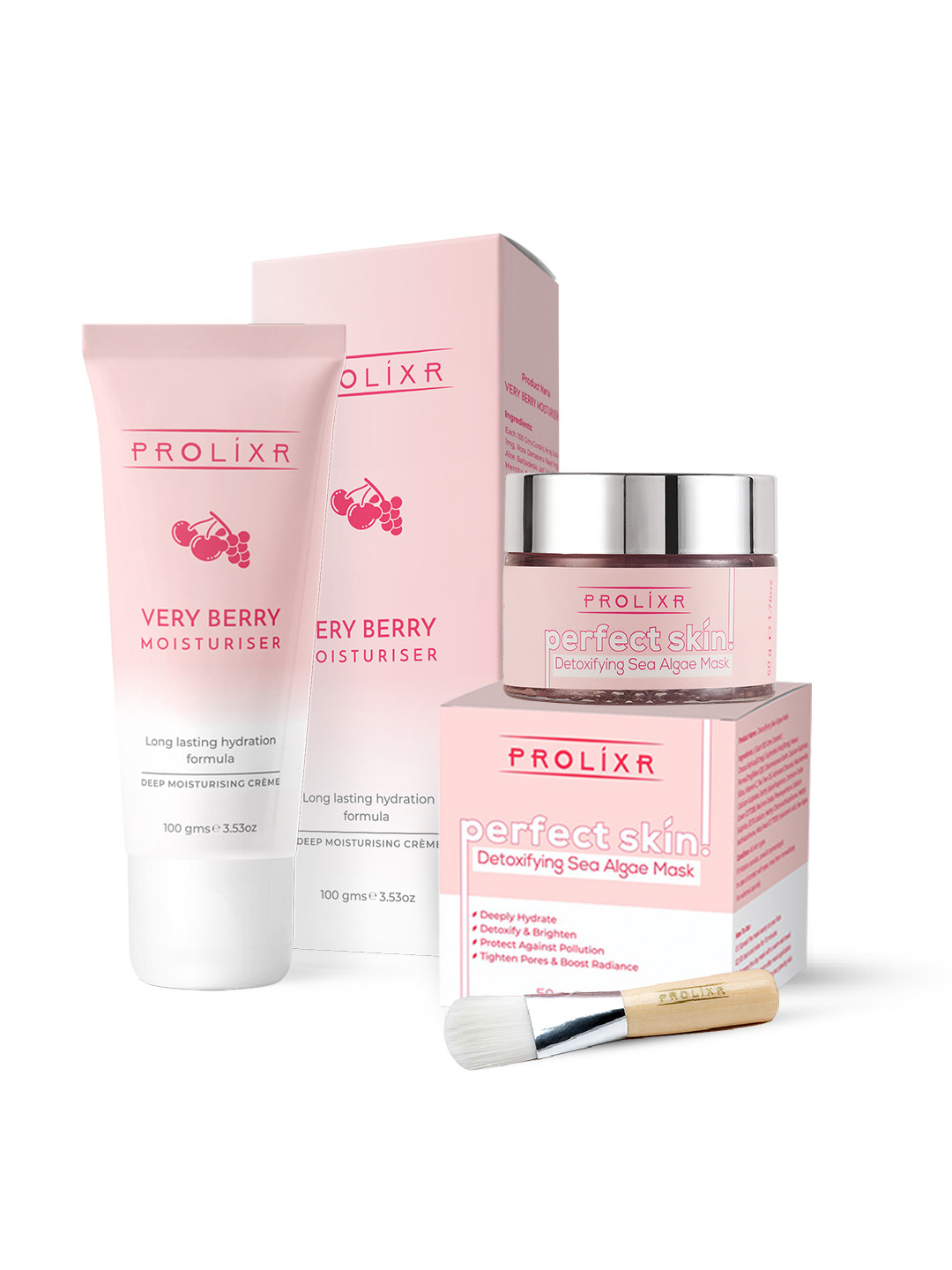 

PROLIXR Perfect Skin Bundle - Detoxifies & Hydrates the Skin for All Skin Types-150ml, Pink