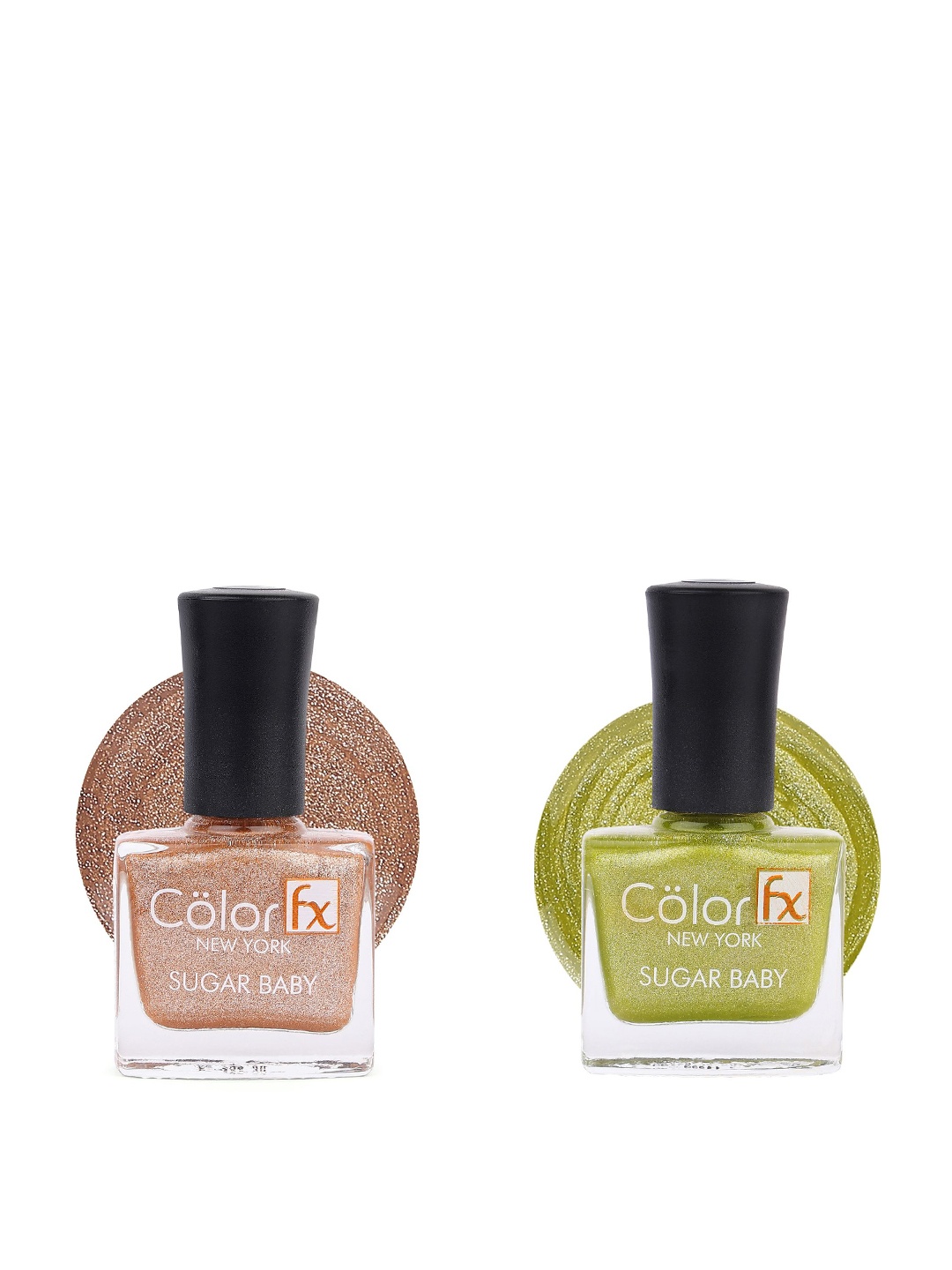 Color Fx Set Of 2 Nail Enamel Sugar Baby - Wedding Collection, Green