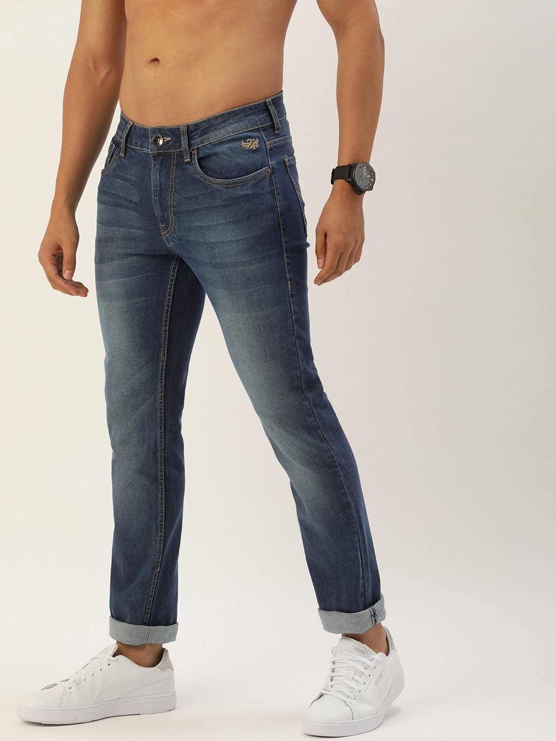 

Flying Machine Men Blue Micheal Slim Tapered Fit Light Fade Stretchable Jeans