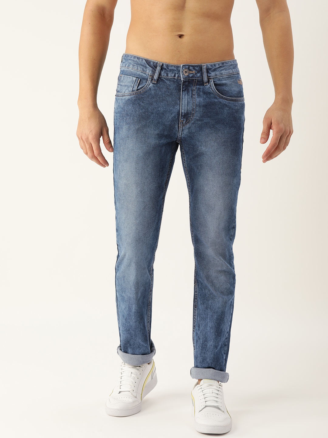 

Flying Machine Men Blue Slim Fit Light Fade Stretchable Jeans