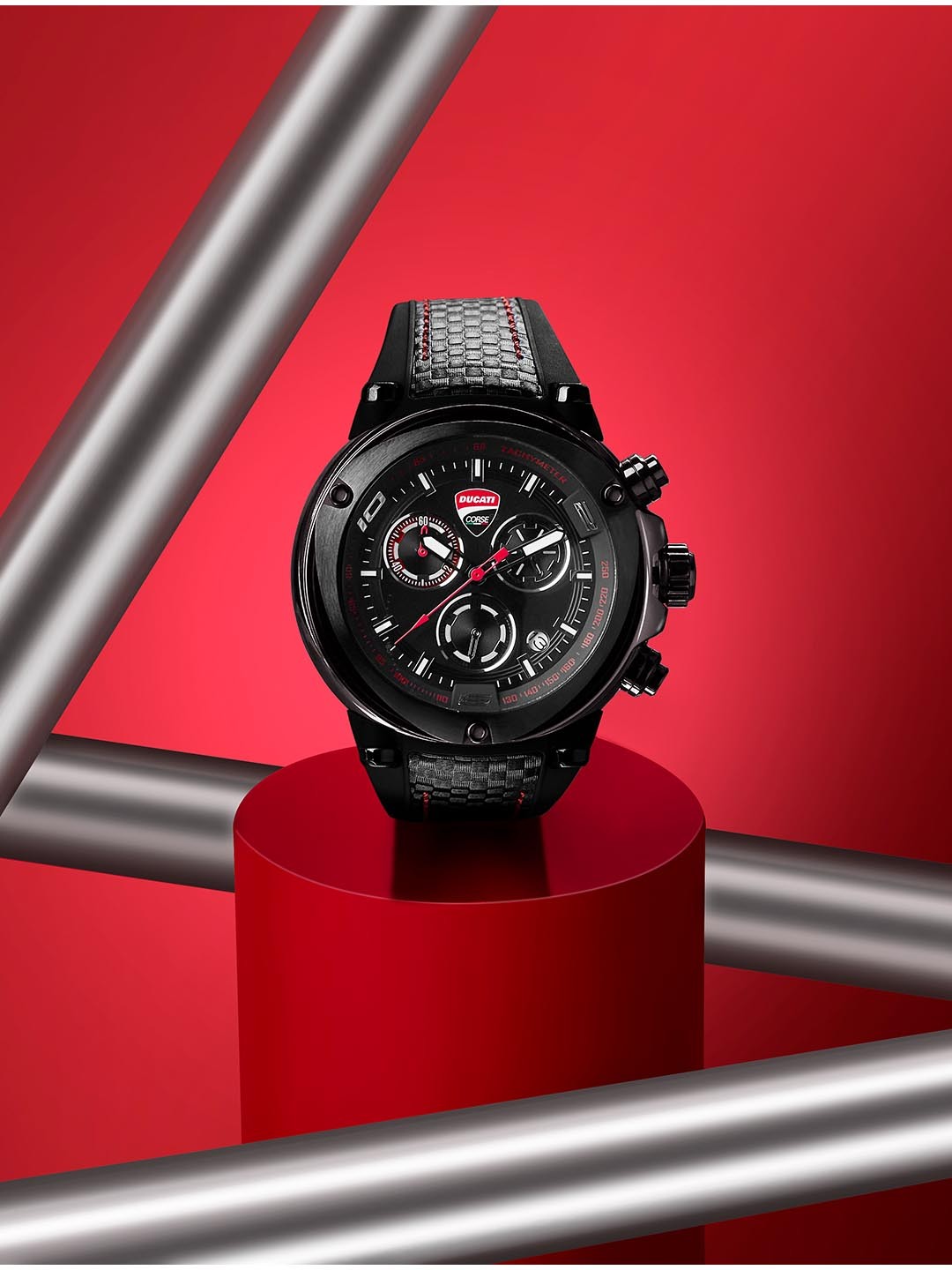 

DUCATI CORSE Men Black Printed Dial & Black Straps Analogue Watch