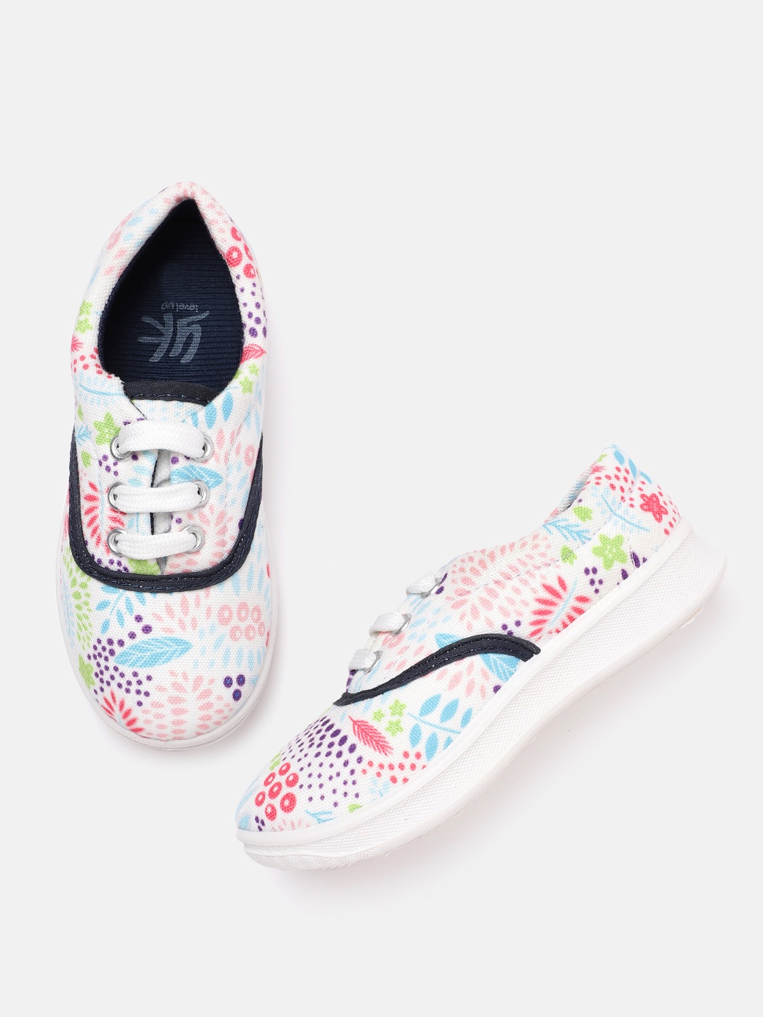 

YK Girls Multicoloured Printed Sneakers, Multi