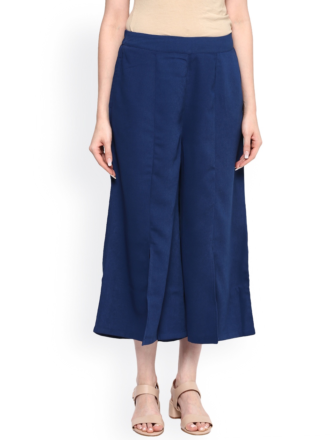 

Fusion Beats Women Blue Flared Culottes