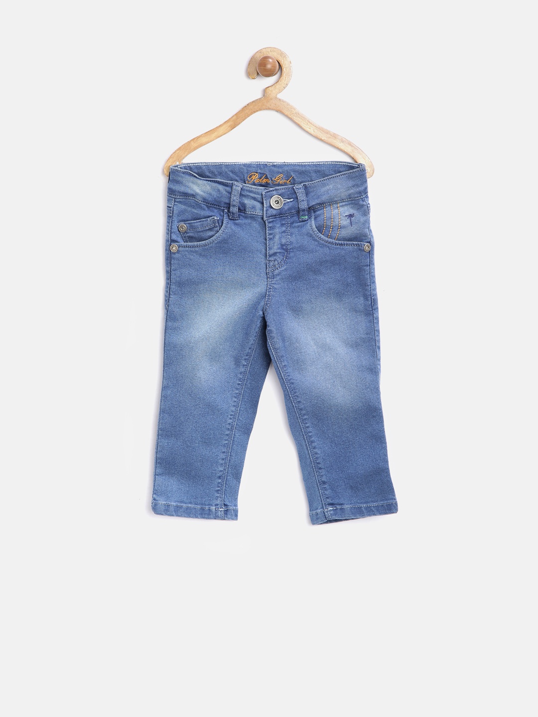 

Palm Tree by Gini & Jony Girls Blue Washed Stretchable Jeans