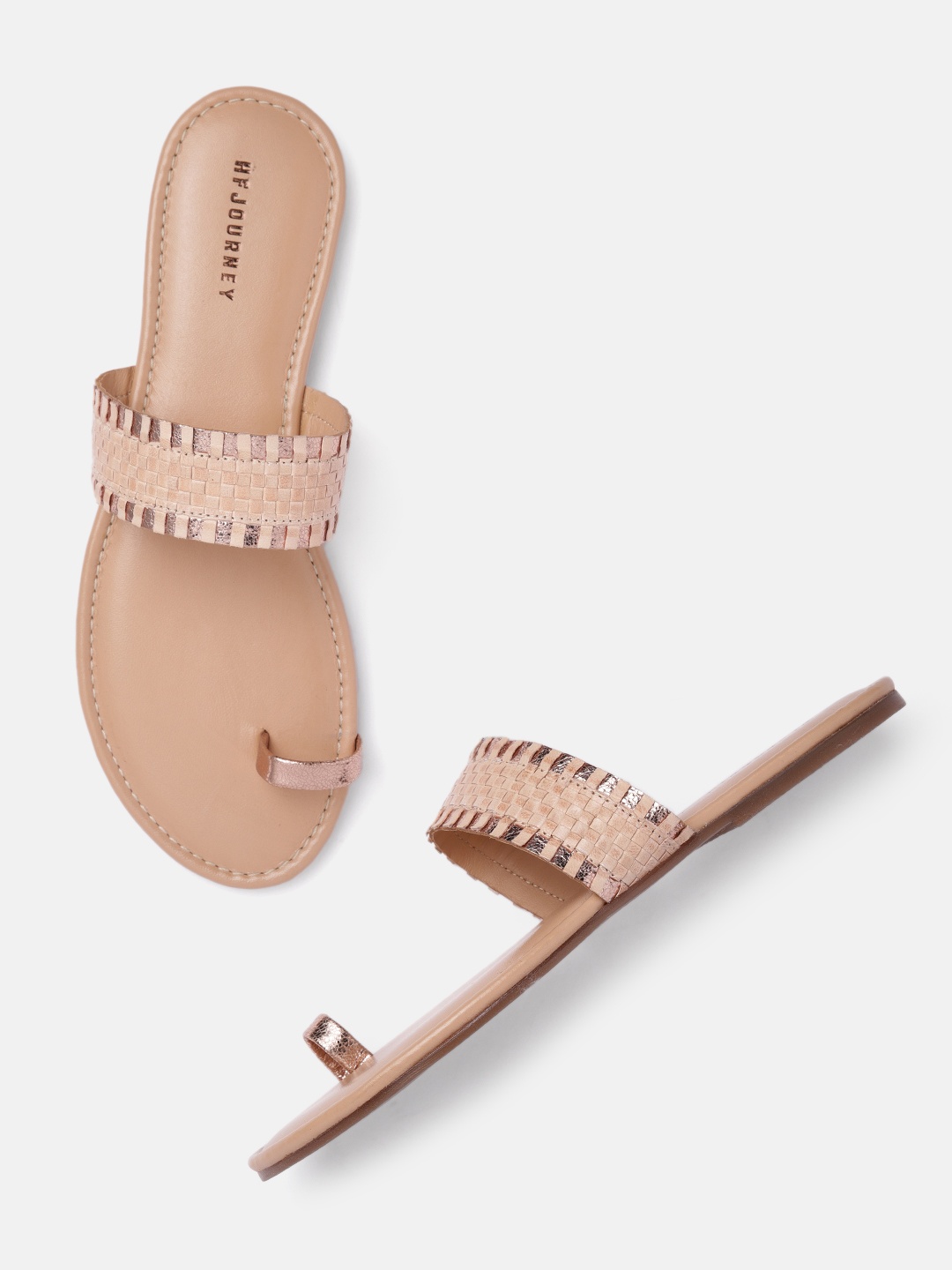 

HF JOURNEY Women Beige Open Toe Flats