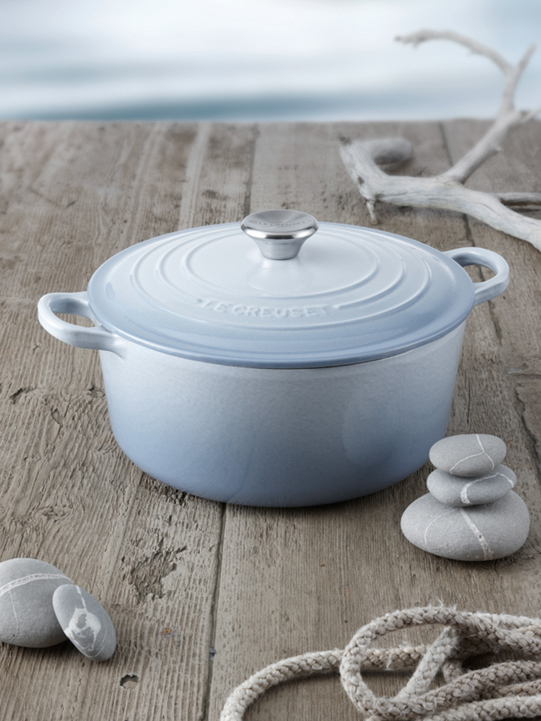 

LE CREUSET Blue Solid Evo Round Casserole