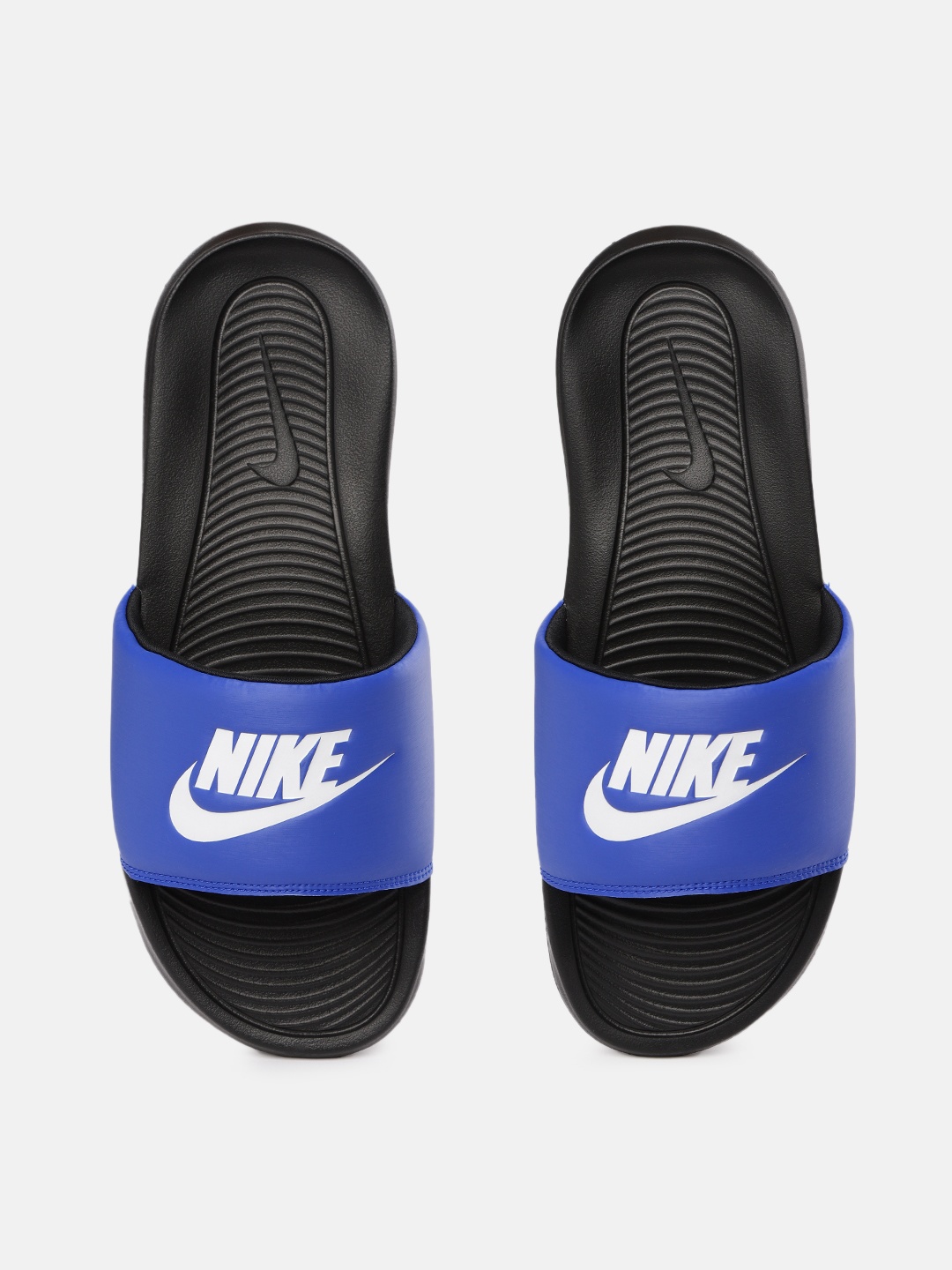 

Nike Men Blue Brand Logo Printed VICTORI ONE Sliders