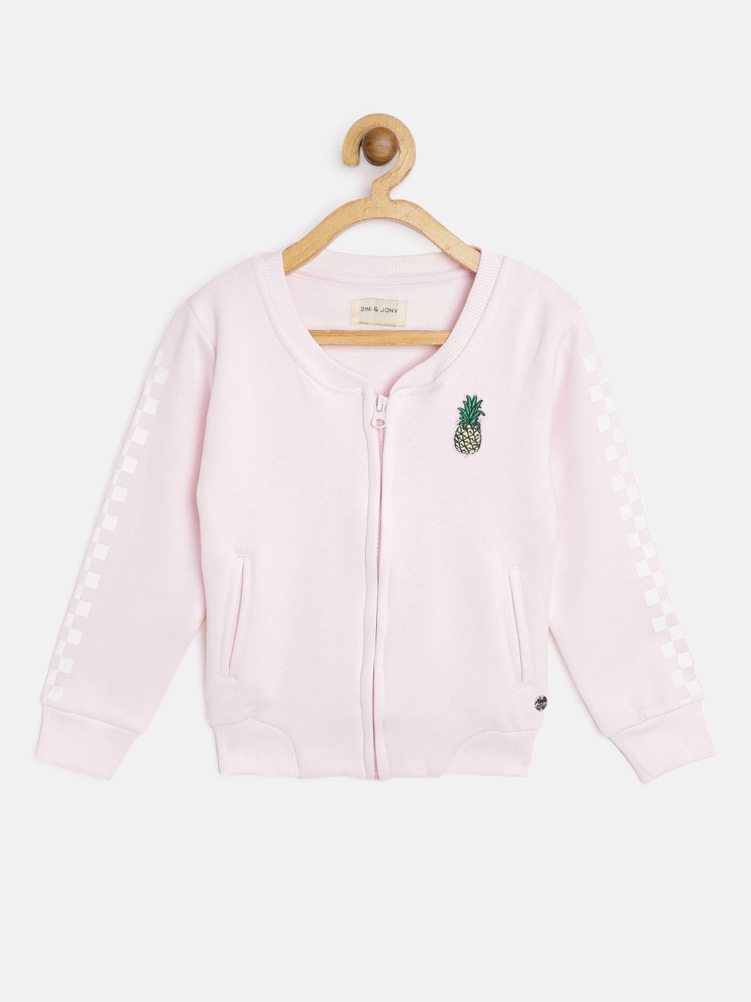 

Gini and Jony Girls Light Pink Solid Sweatshirt