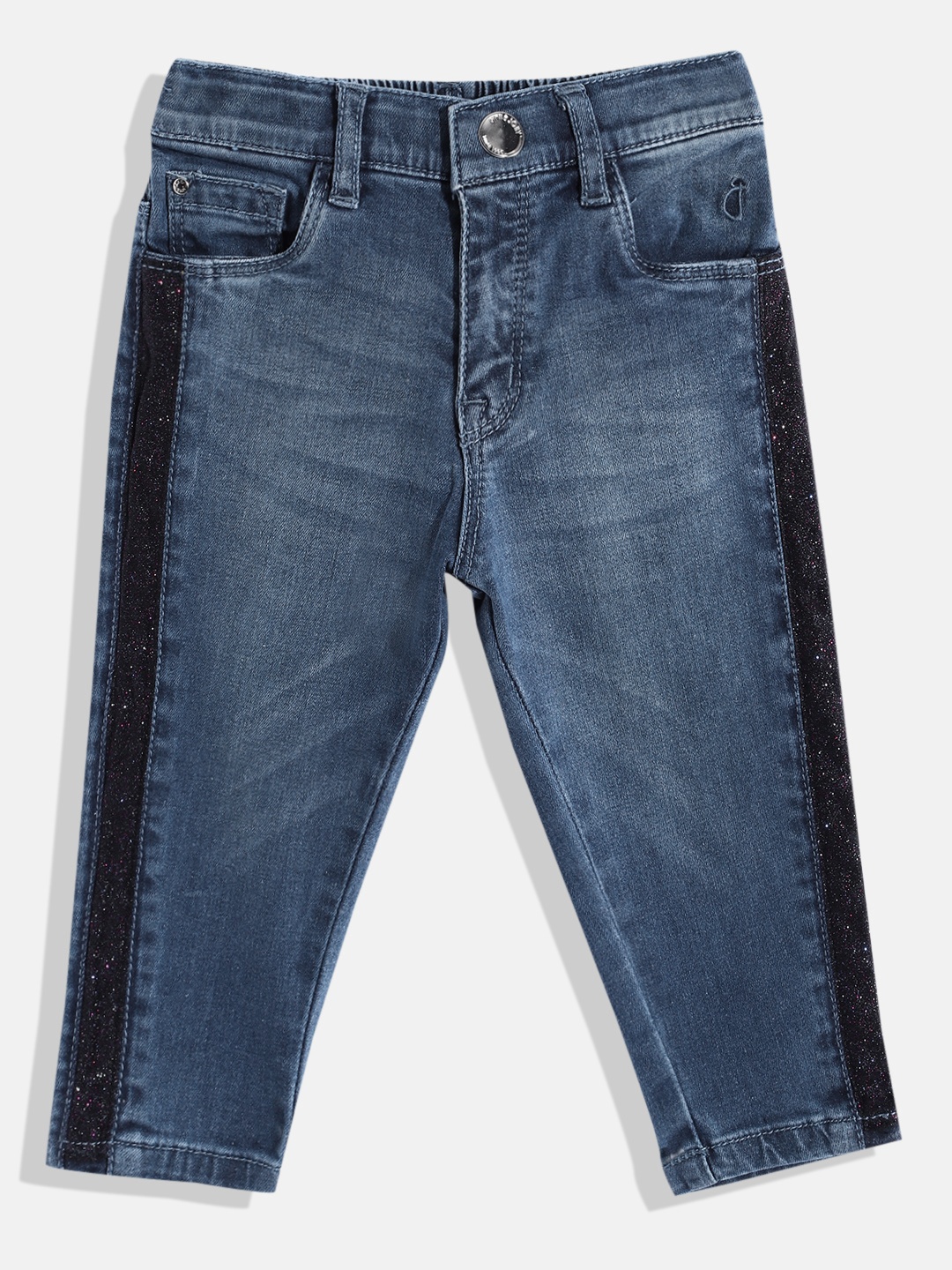 

Gini and Jony Girls Blue Light Fade Stretchable Jeans