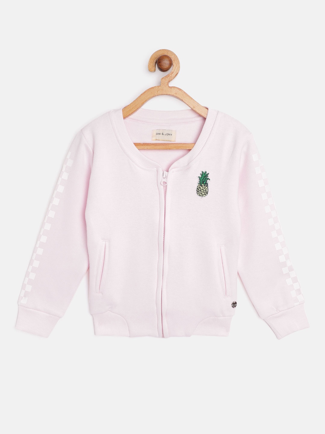 

Gini and Jony Girls Light Pink Solid Sweatshirt