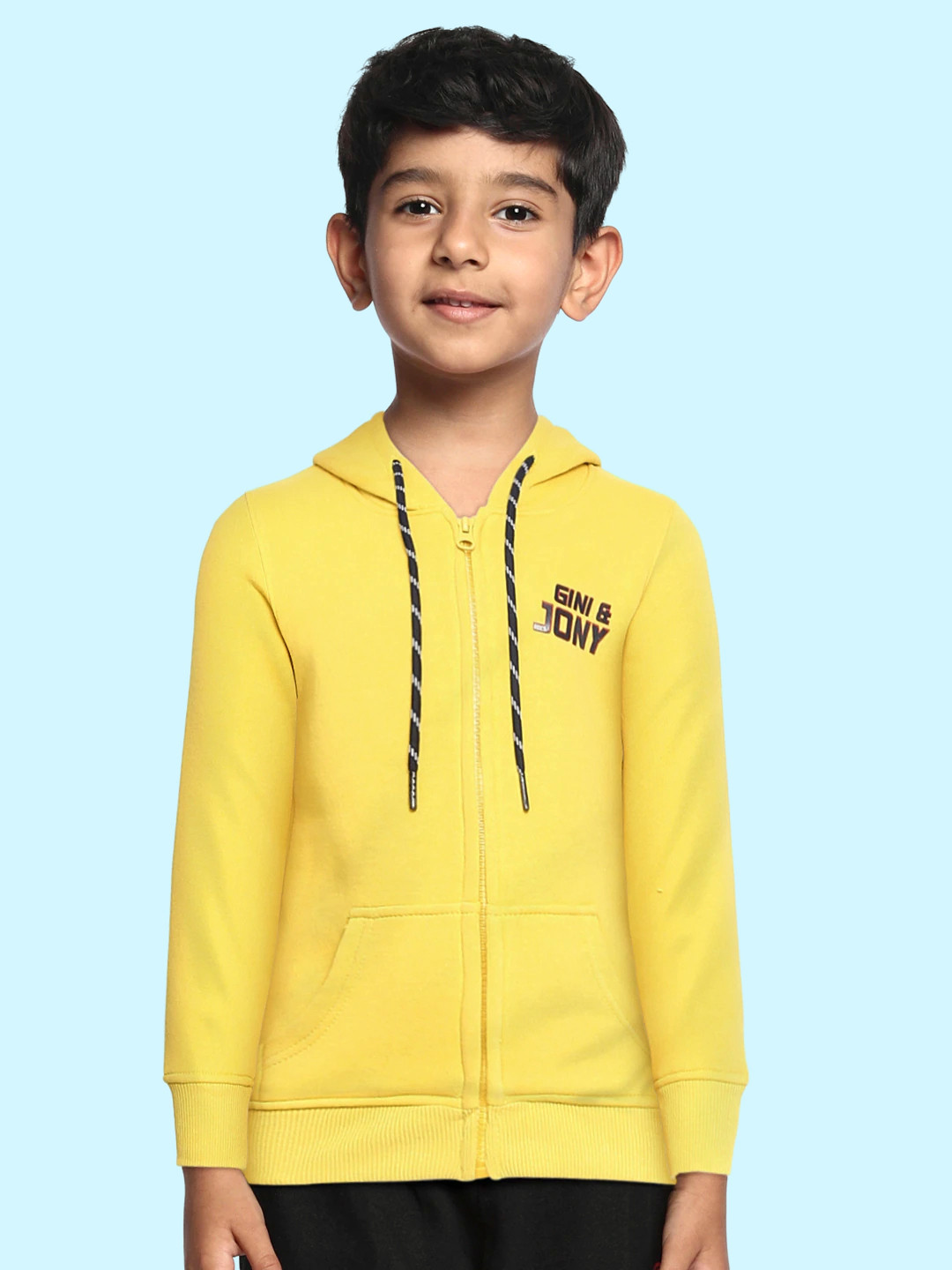 

Gini and Jony Boys Yellow Back Print Hooded Sweatshirt