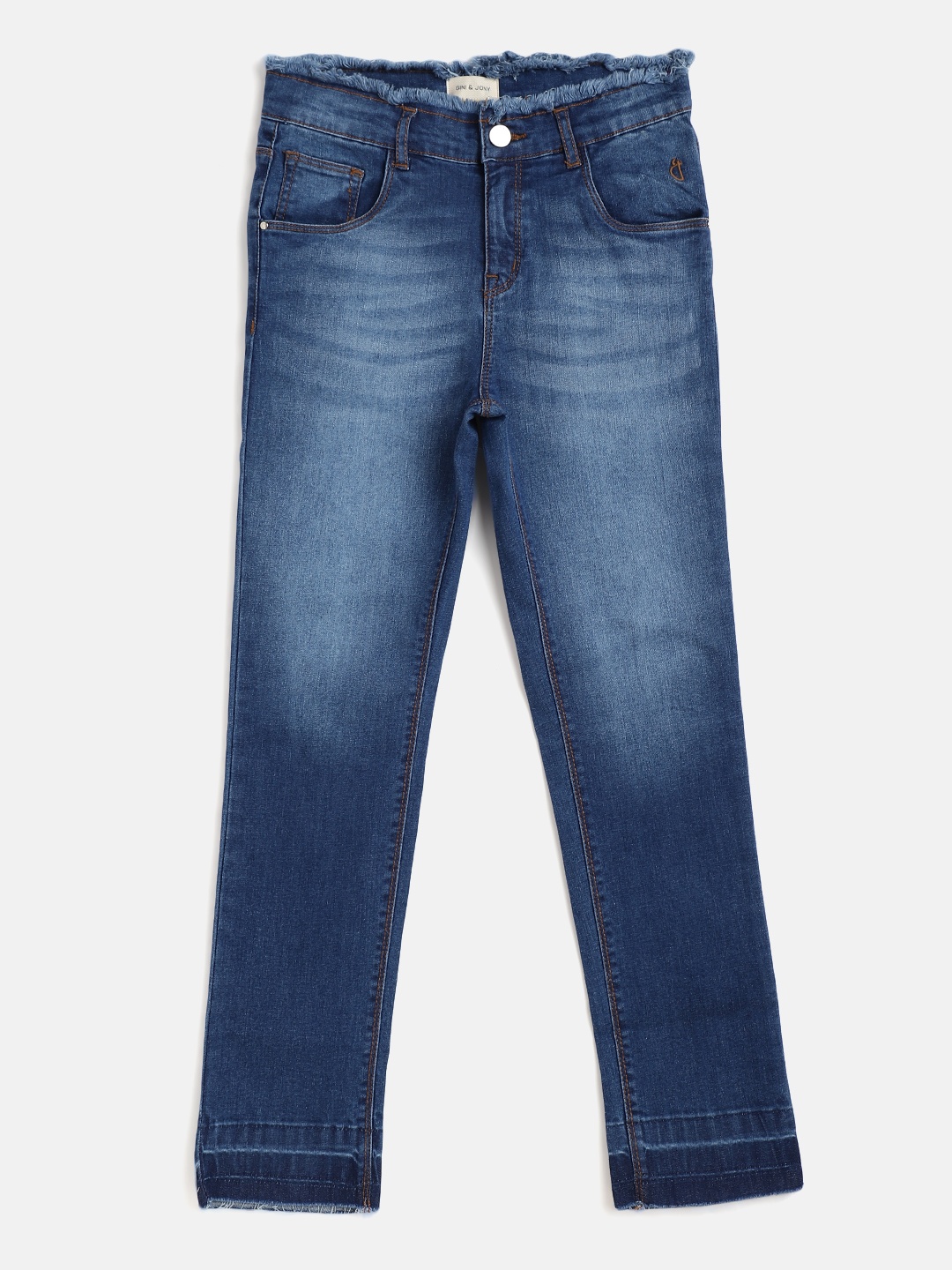 

Gini and Jony Girls Blue Slim Fit Light Fade Stretchable Jeans