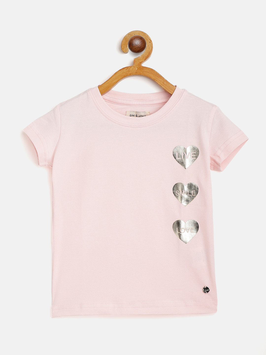 

Gini and Jony Girls Pink Printed Detail T-shirt