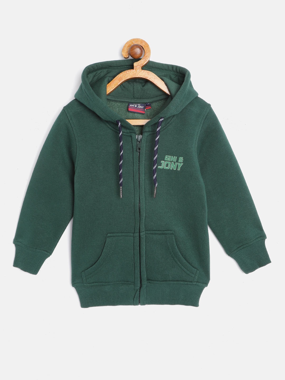 

Gini and Jony Infant Boys Green Brand Logo Print Hooded Sweatshirt